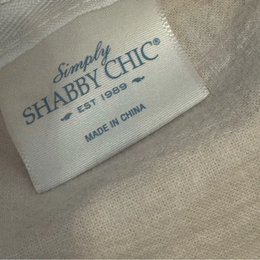 Simply Shabby Chic Linen/Cotton Raw Edge Ruffled Duvet Set - FULL/QUEEN